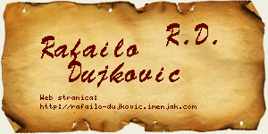 Rafailo Dujković vizit kartica